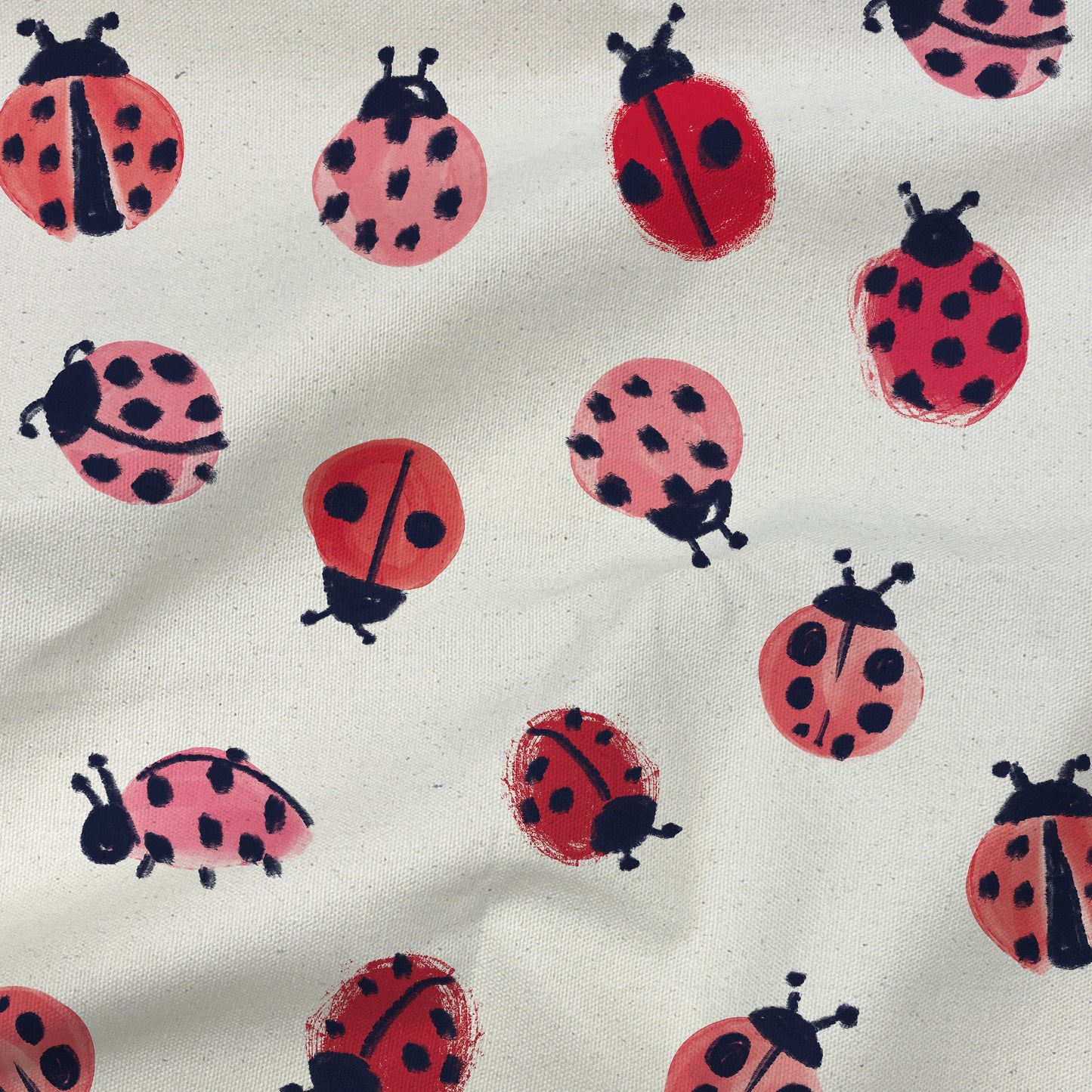 Ladybirds Spring Fabric