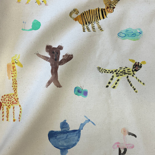 Animal Drawings Small Fabric