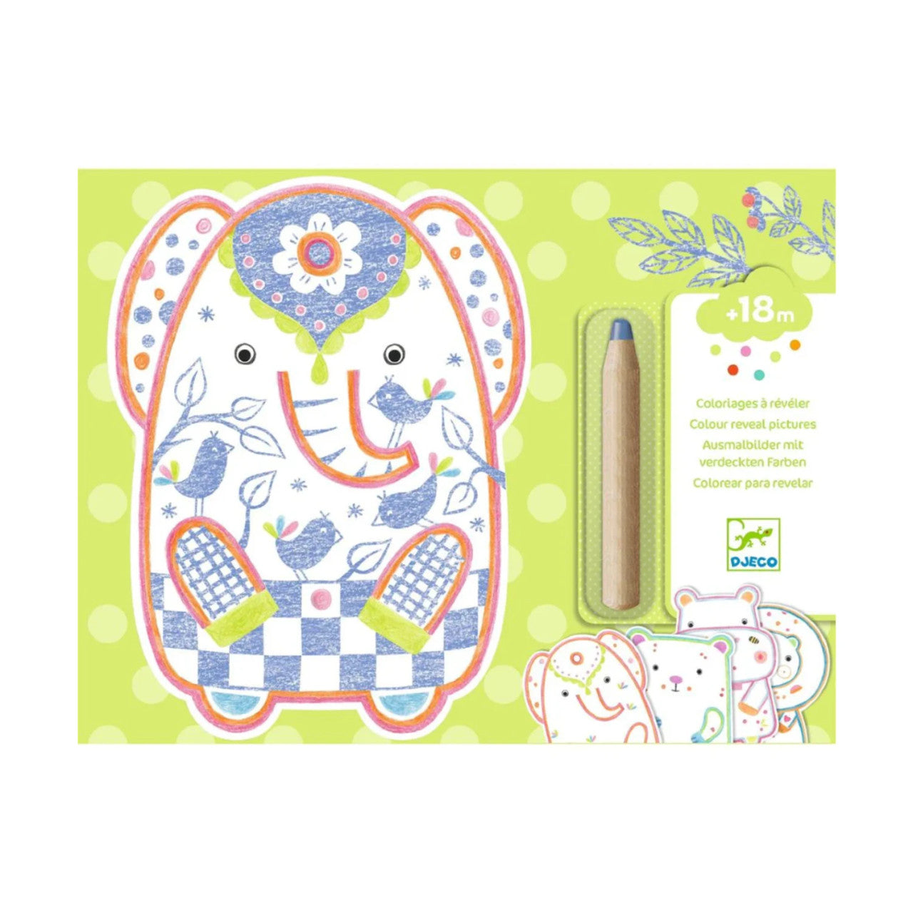 Djeco Magic Colouring Reveal Pictures - Wild Animals