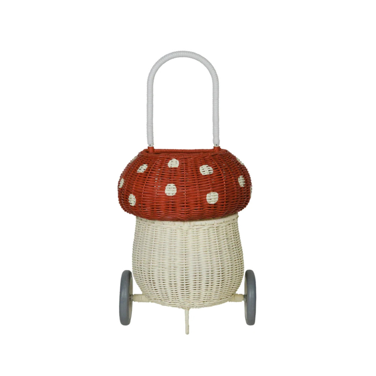 Olli Ella Rattan Mushroom Luggy - Red