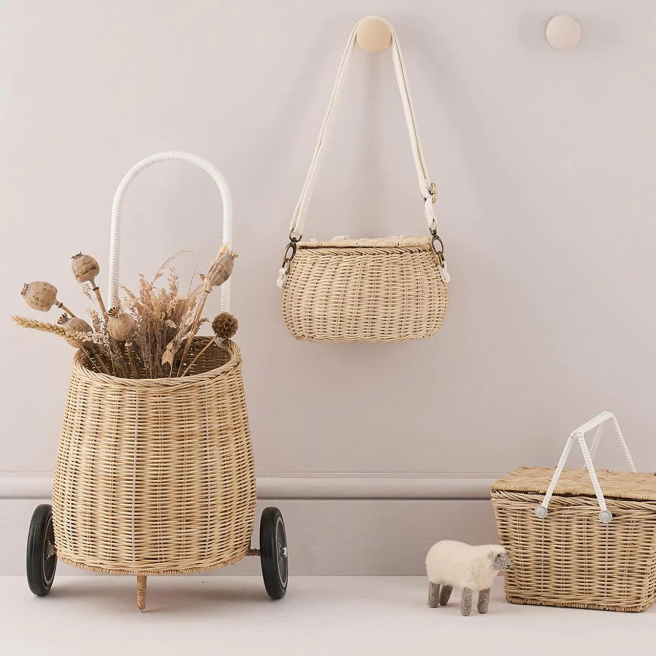 Olli Ella Rattan Original Luggy - Straw